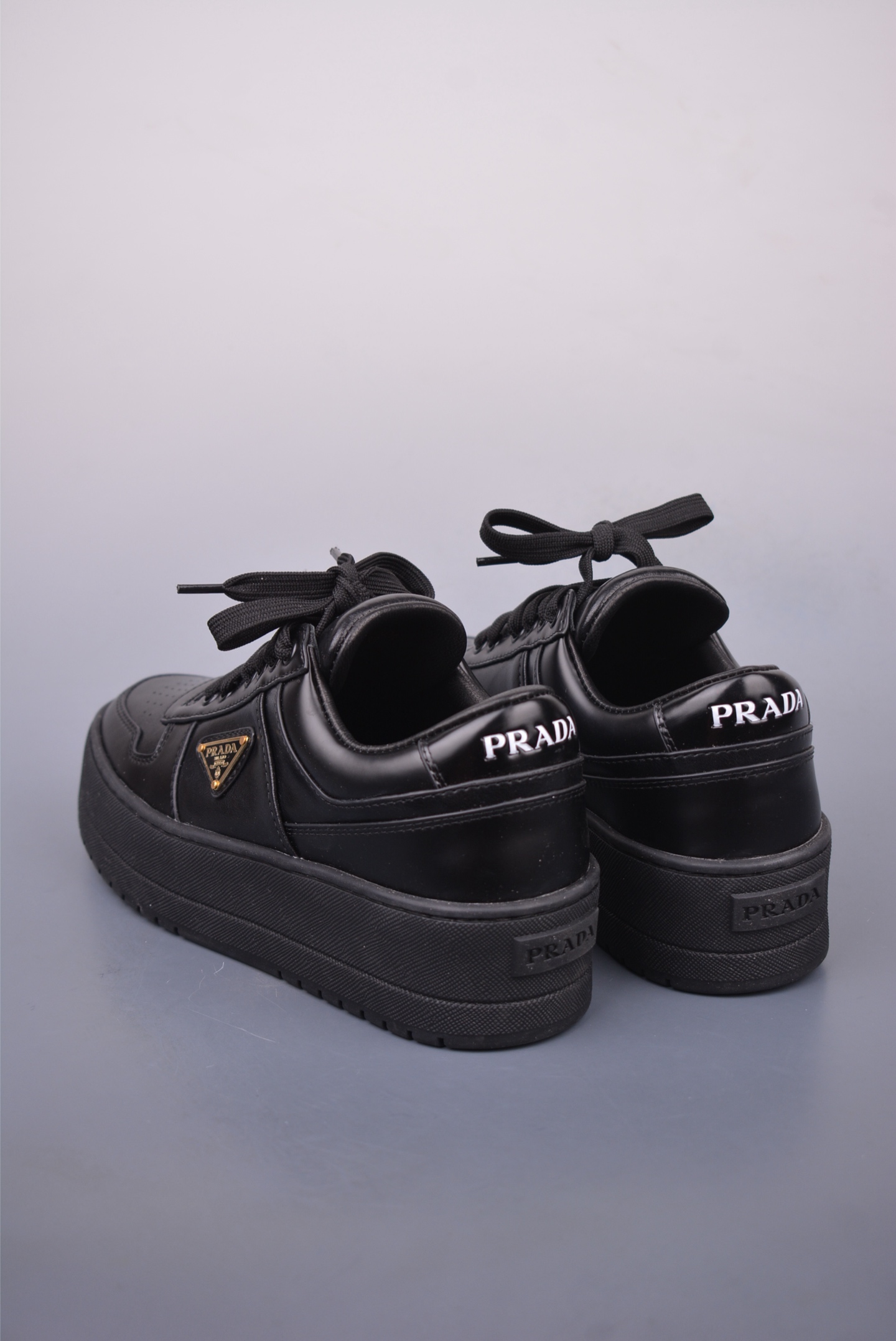 Prada Downtown Bold series thick-soled casual shoes all black 1E792M_3LPF_F0002_F_050