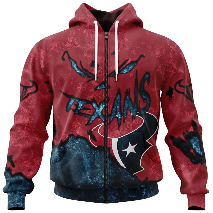HOUSTON TEXANS 3D HOODIE HALLOWEEN001