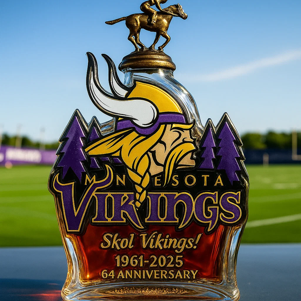 Minnesota Vikings Commemorative Edition Whisky Bottle