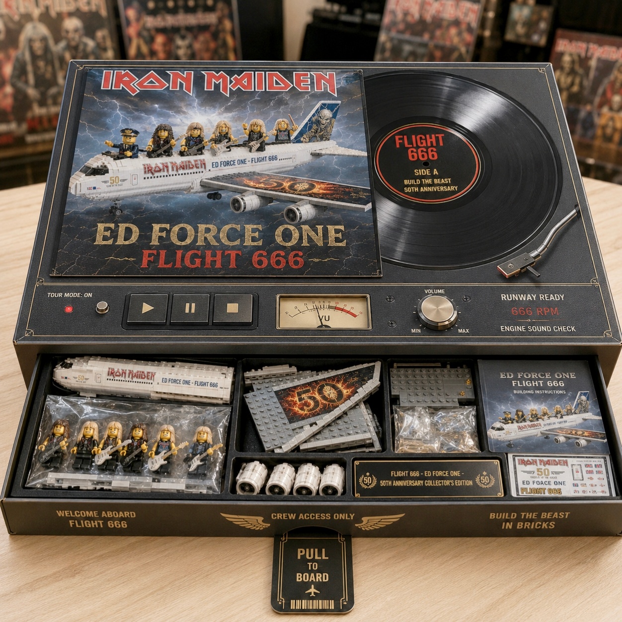 Iron Maiden Ed Force One – Flight 666 50th Anniversary Collector Building Block Set
