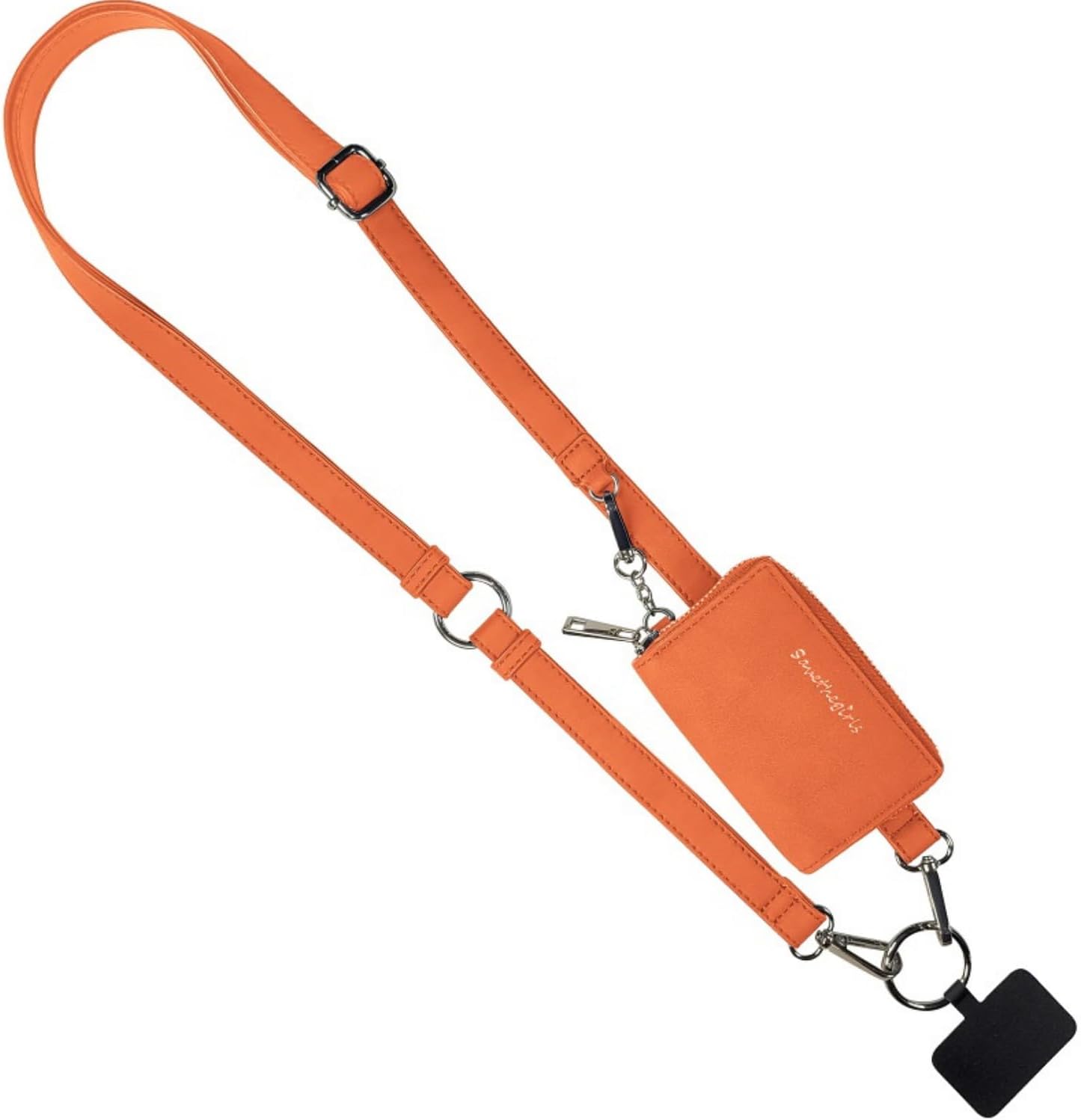 ✨2024 NEW✨Cell Phone Strap with Brushed Vegan Leather Pouch