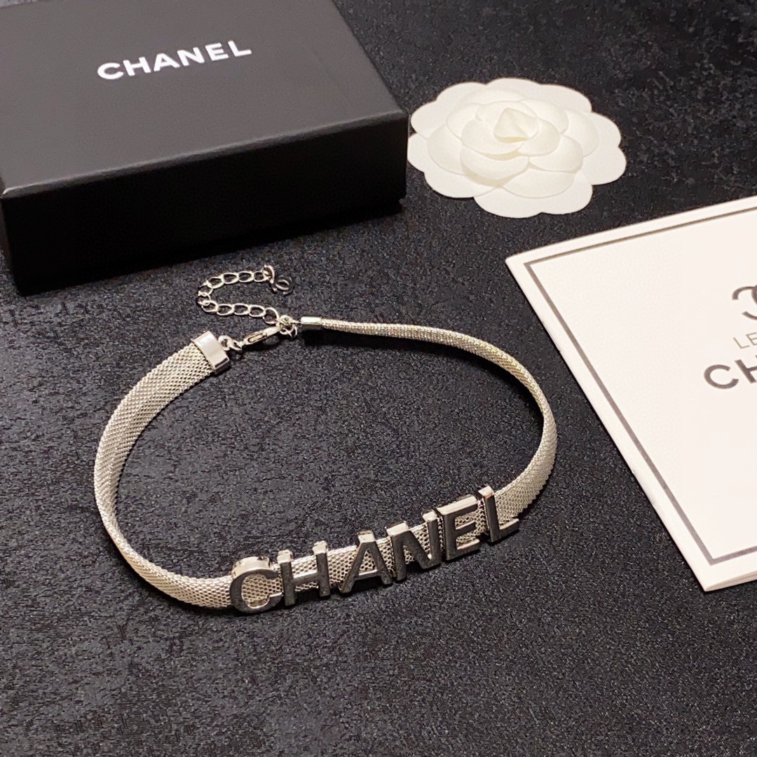 Chanel Letters Wide Necklace