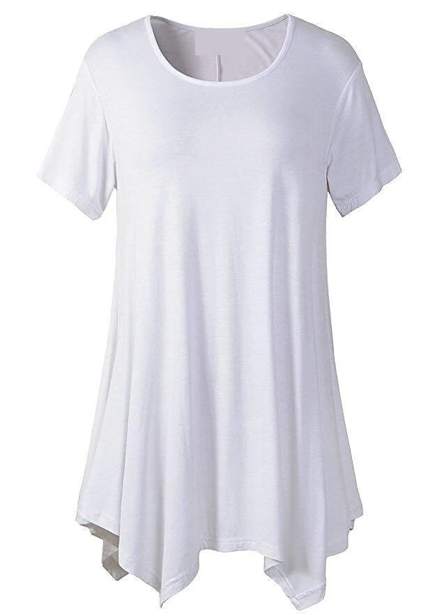 (2024 spring hot sale 50% off Women's）💥 Summer Mid-length Short-sleeved T-shirt Loose Round Neck