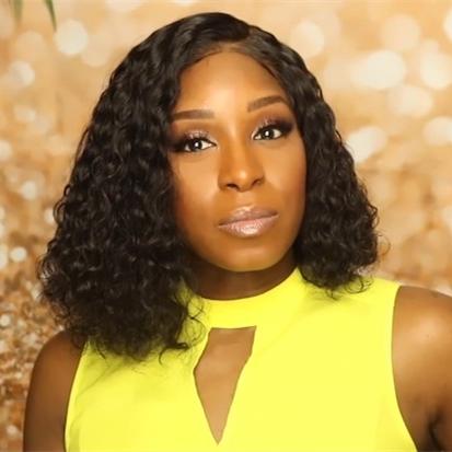 NEW Curly Hair Wig for Black Women (12inch with 180% density)