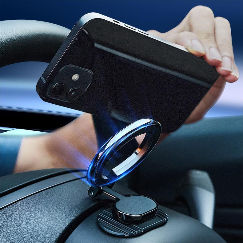 🔥Last Day 50% OFF🔥New Magsafe Car Mount Magnetic Ring Holder: Foldable Phone Navigation Stand