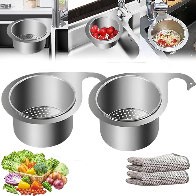 🔥HOT SALE 50% OFF🔥2025 New Swan Stainless Steel Drain Basket Sink Strainer