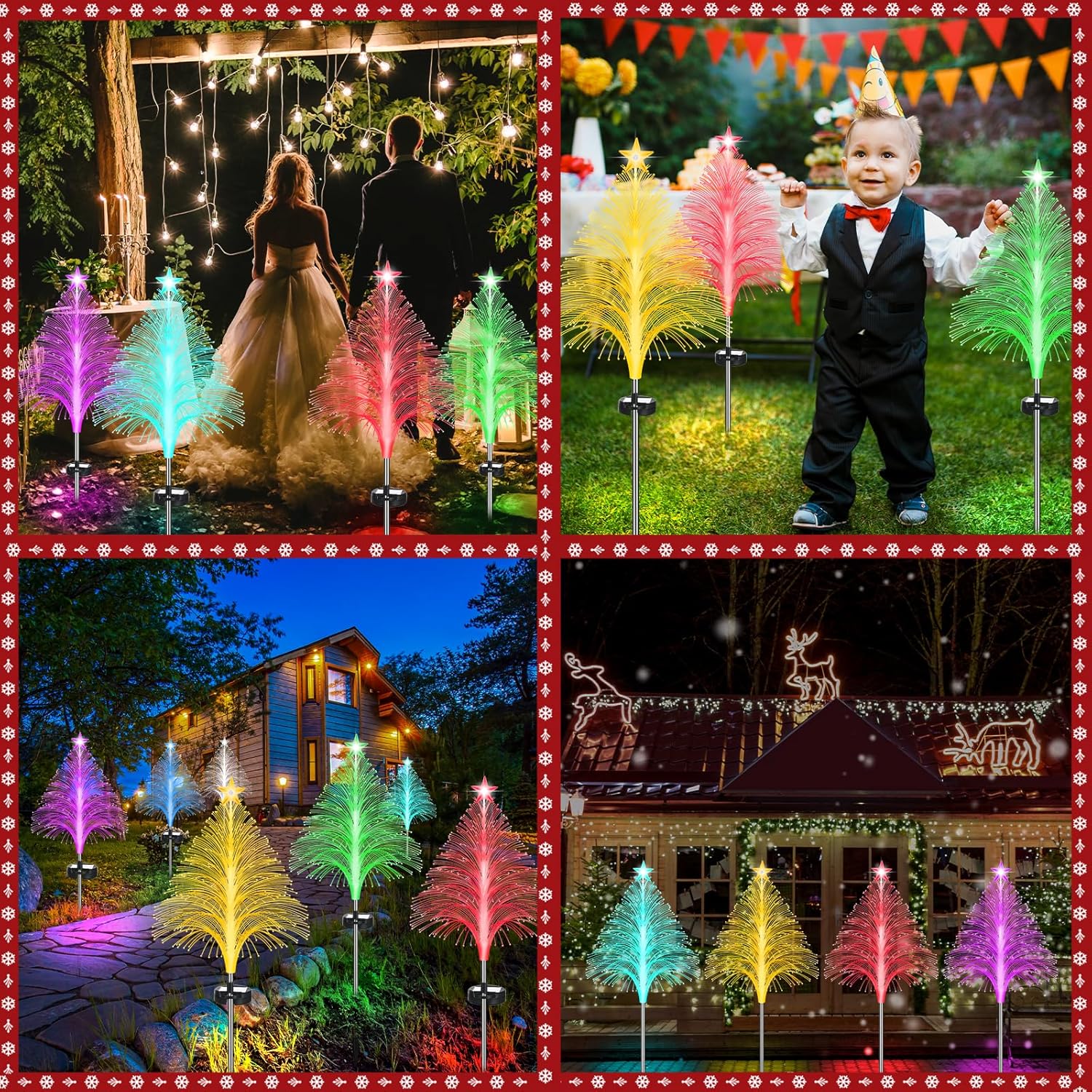 🔥Christmas Promotion 49% off - 🎄7 Color Changing Solar Christmas Trees Lights🎄