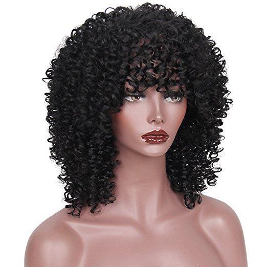 Luna A08 Spiral Culrly Shoulder Length Wig for Women
