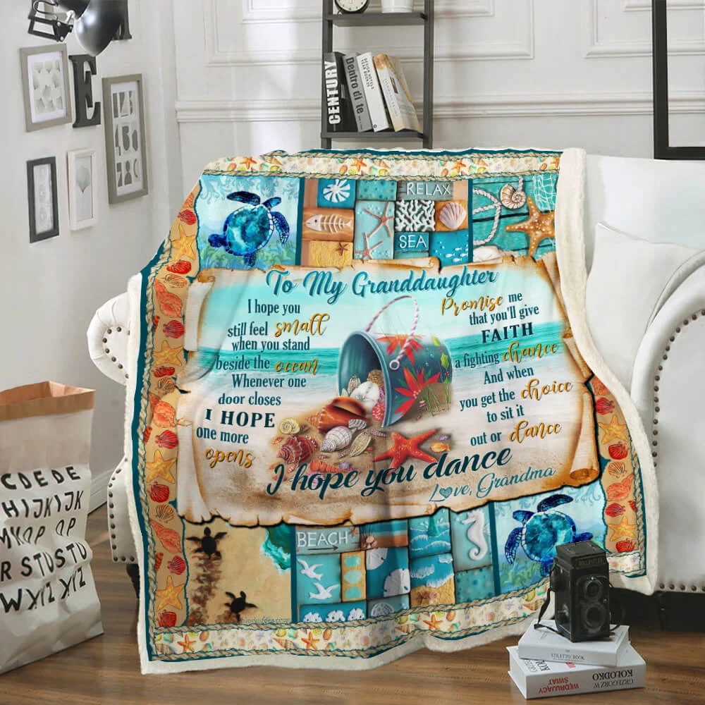 Love My Granddaughter Sofa Throw Blanket