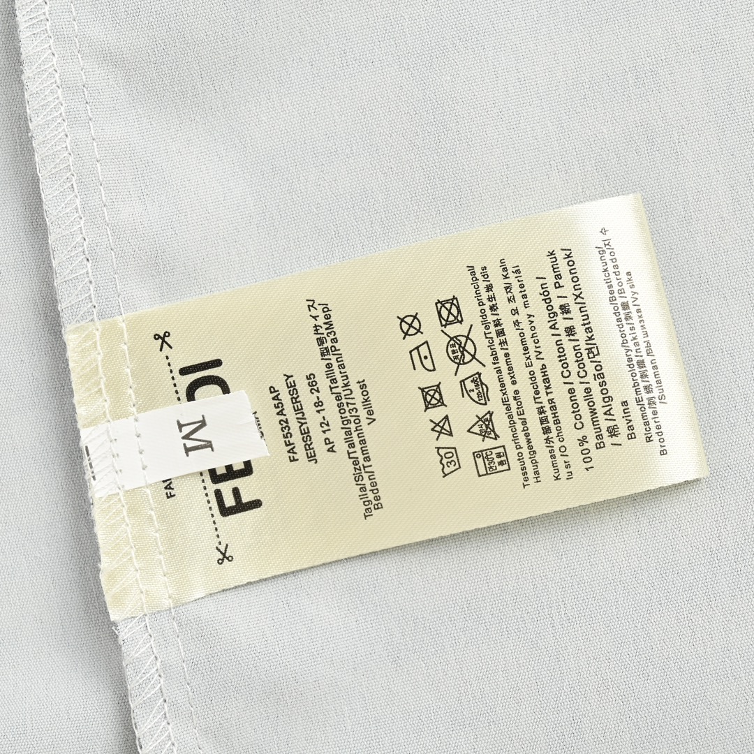 Fendi 24ss double F full print short sleeve shirt
