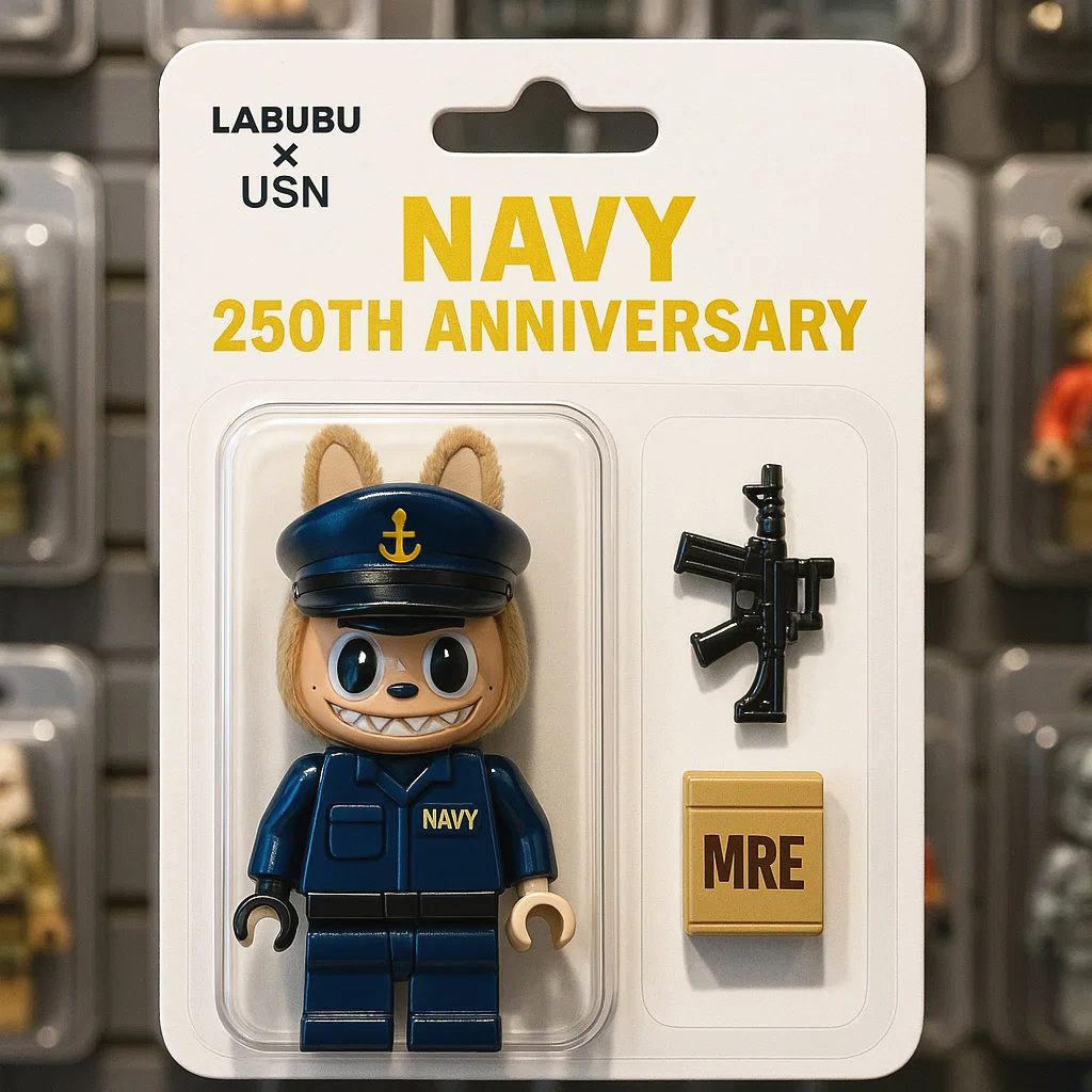 Labubu× 250th Anniversary Military Commemorative Building Block Set