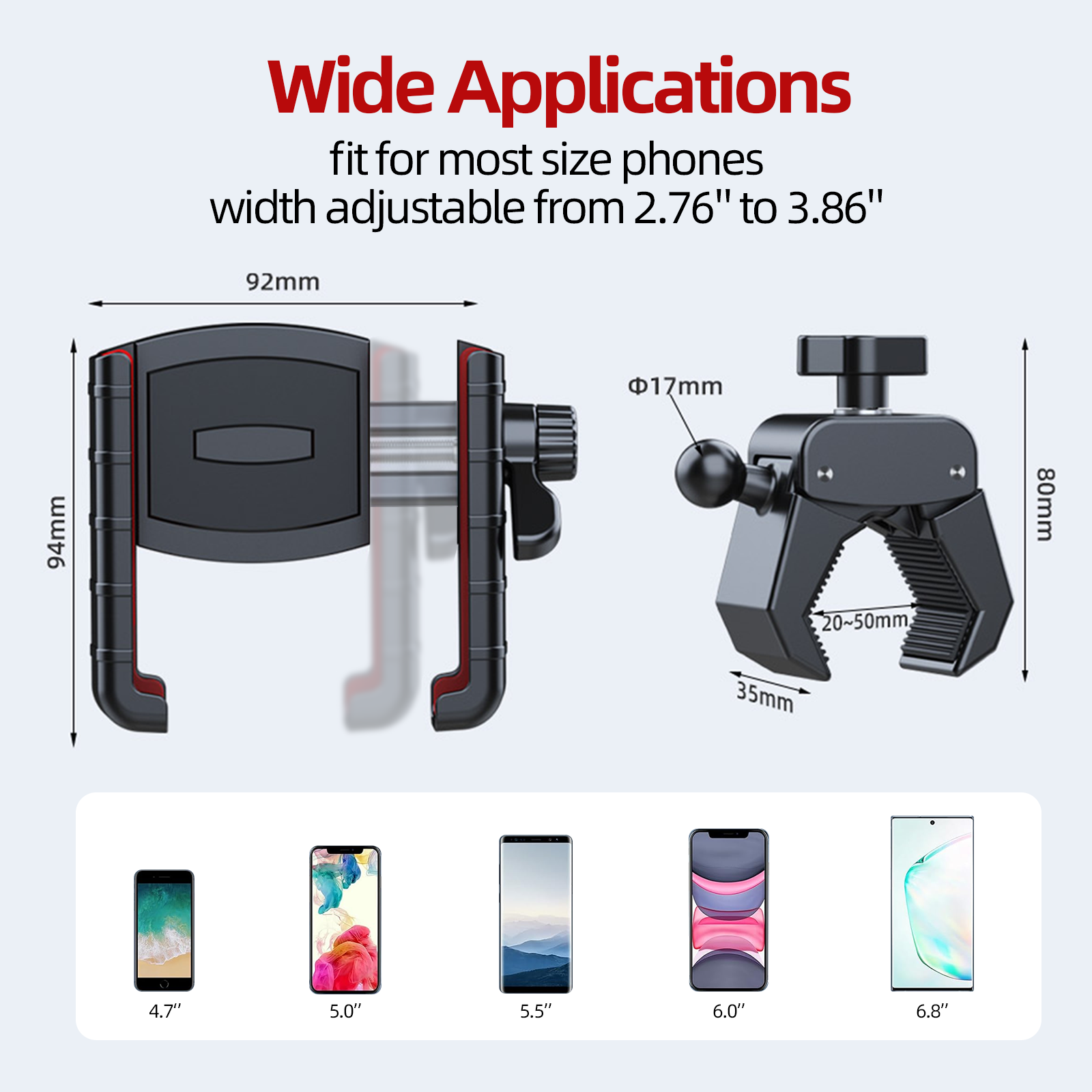 Golf Cart Phone Mount Holder