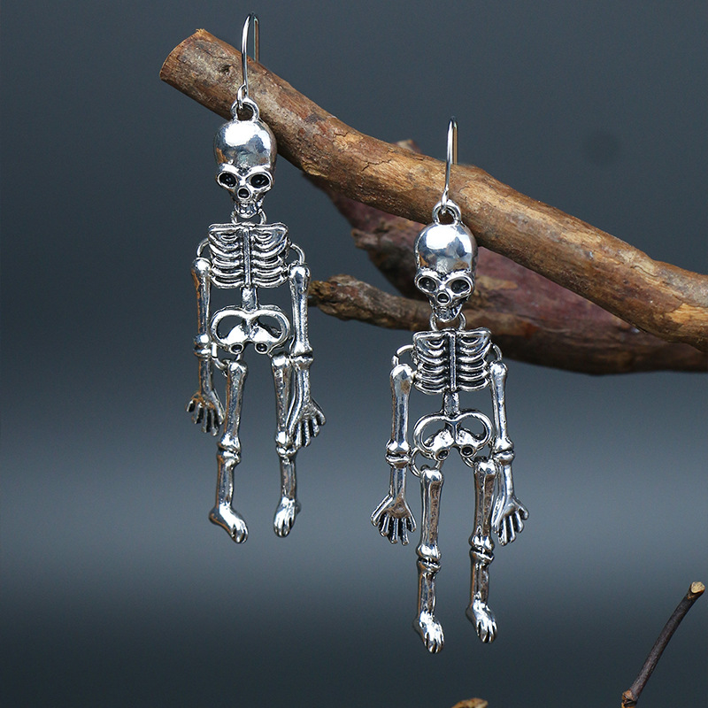 Halloween Dark Skull Earrings