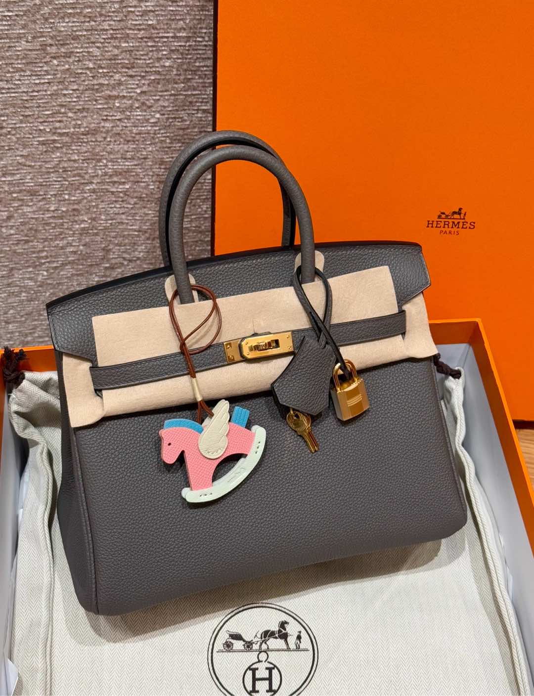 Hermès Birkin 8FEtain Handbag (Handmade to order)