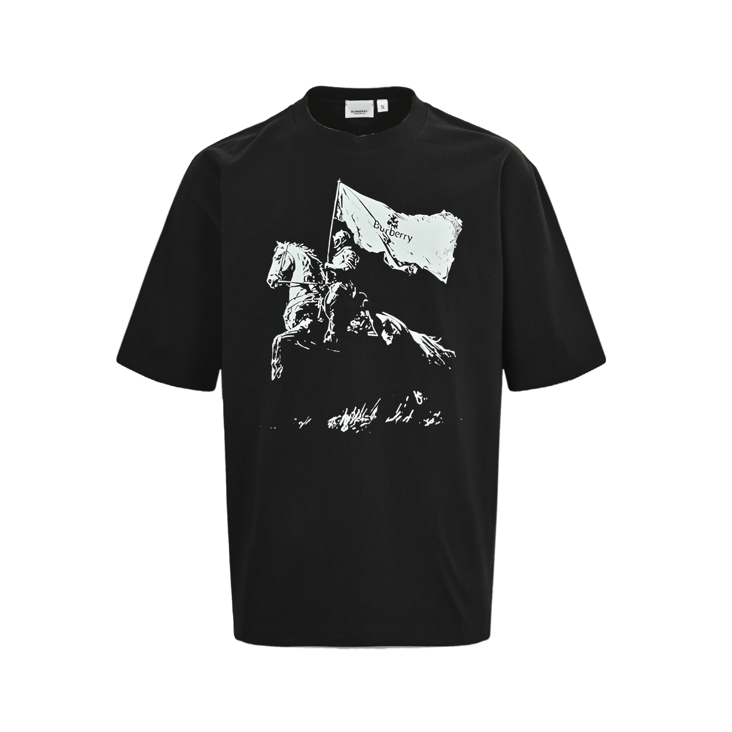 Burberry 25ss distressed warhorse print short sleeves