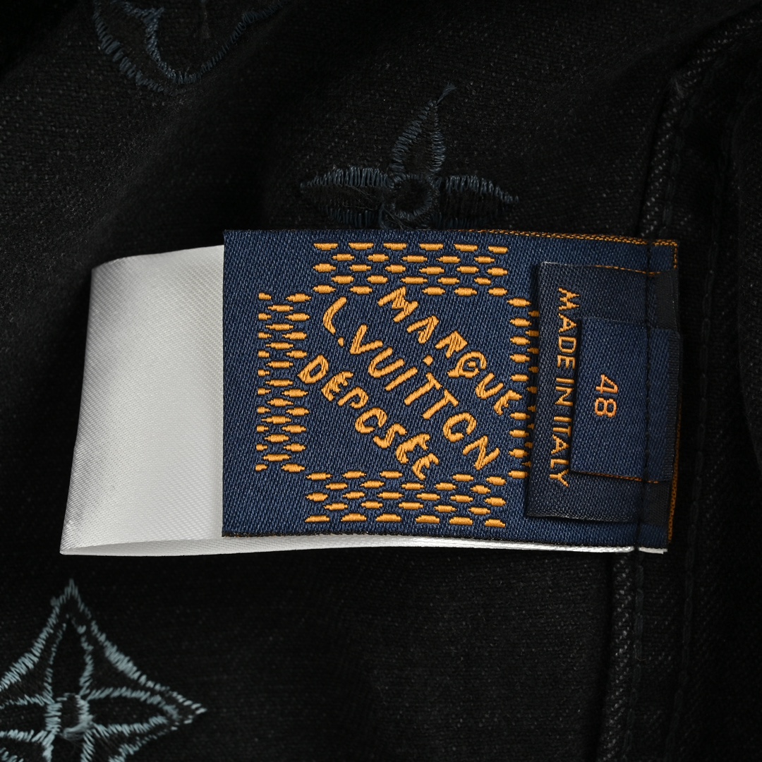 Louis Vuitton 24Fw all-over embroidered monogram gradient washed denim jacket