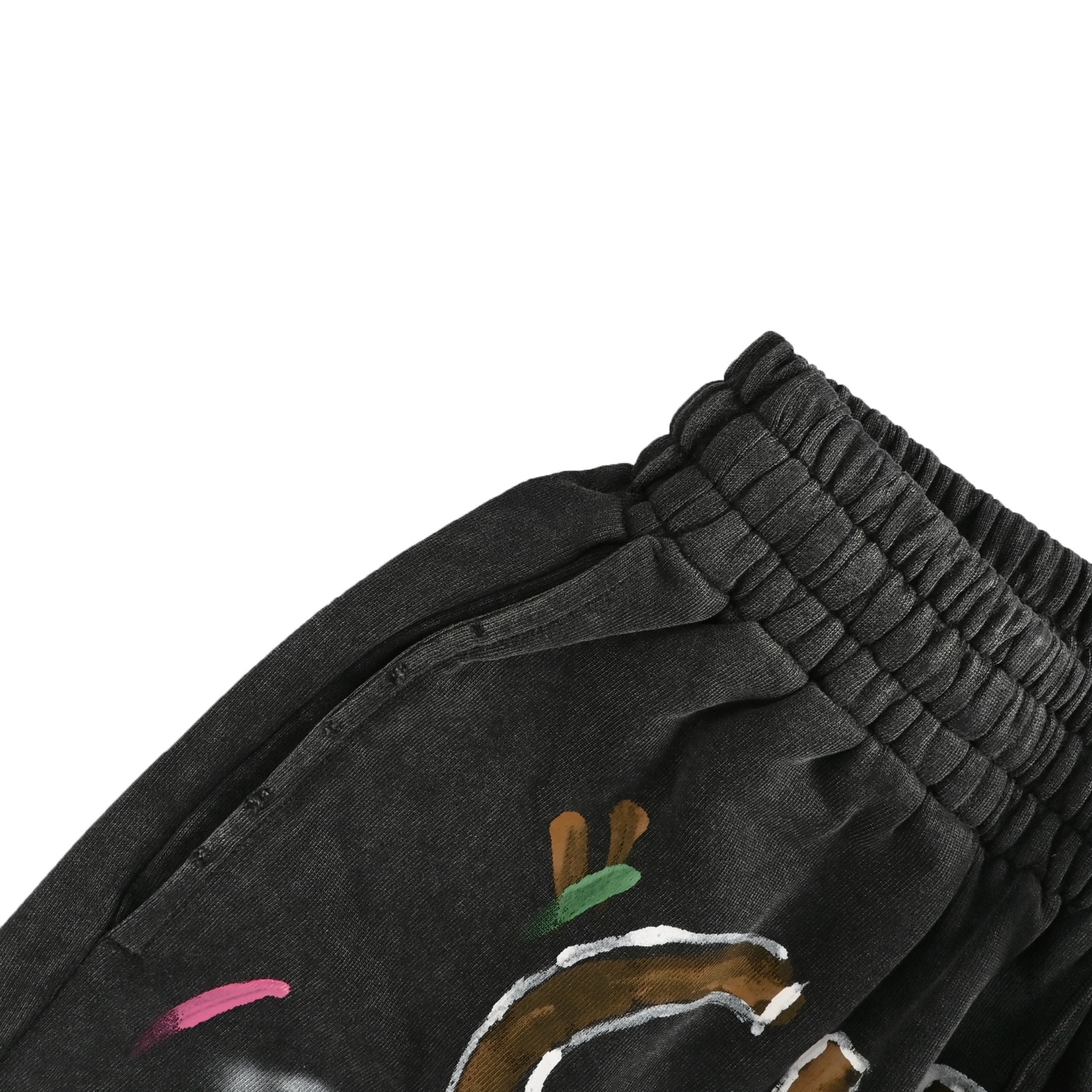 Balenciaga Hand-painted Graffiti Letters Terry Shorts