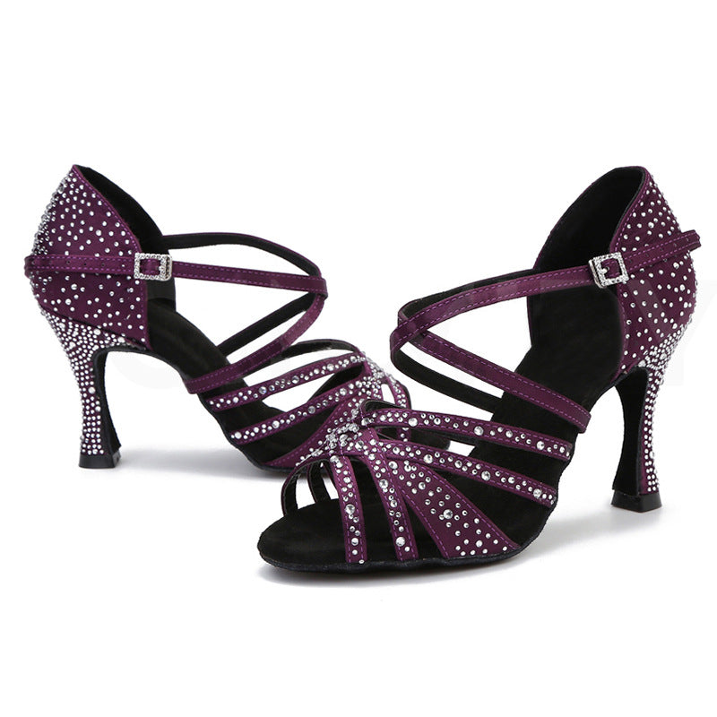 Black Latin Dance Performance Shoes
