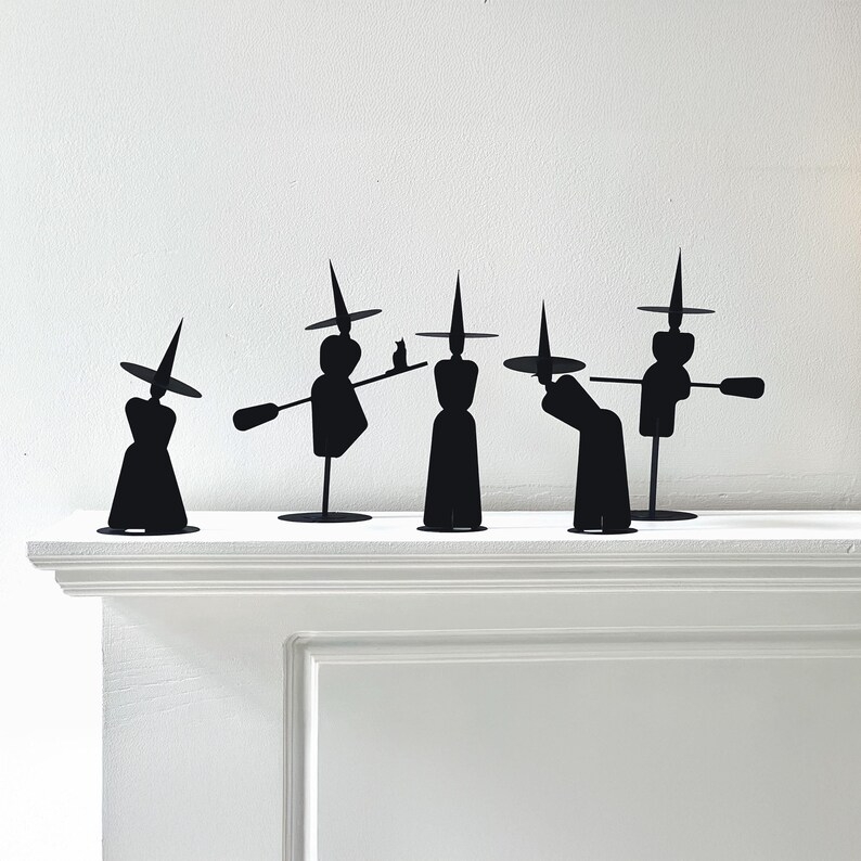🔥ON SALE🔥5 Pcs/set Metal Halloween Witch Figurines Decoration