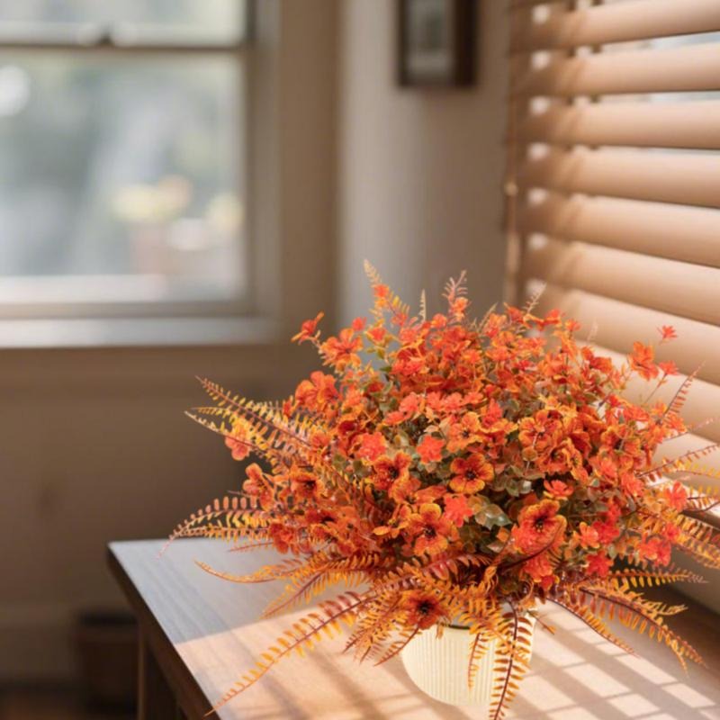 🔥HOT SALE🔥Realistic Fall Fake Flowers UV Resistant Outdoor Indoor Decor