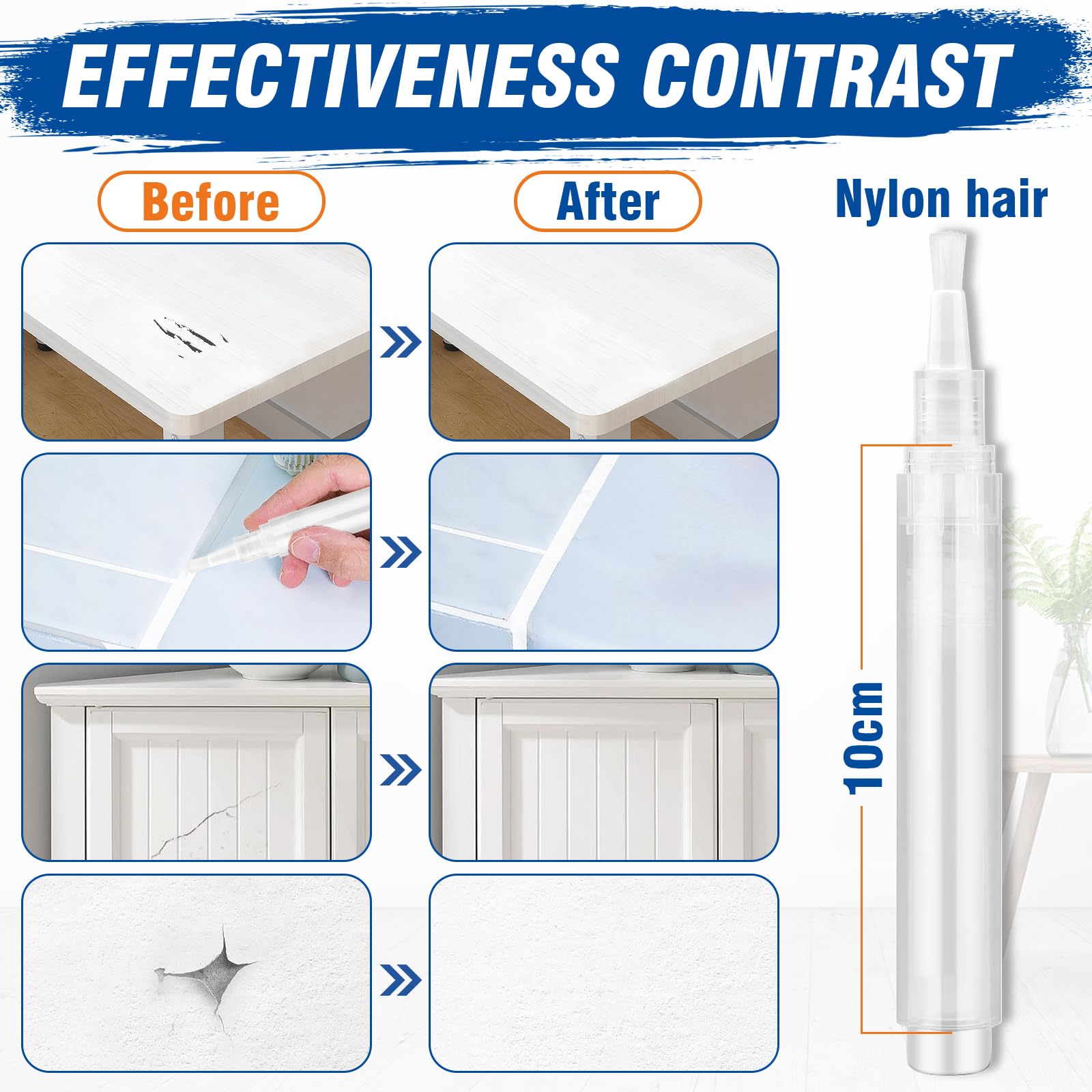 Refillable Touch Up Paint Pen Brush - 3 Pack/Set