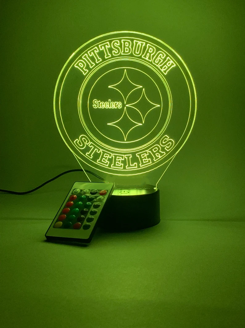 PITTSBURGH STEELERS 3D LAMP PERSONALIZED