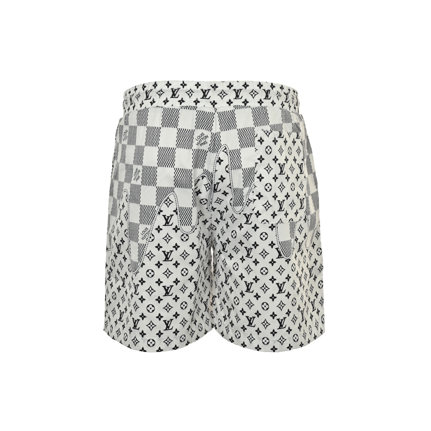 Louis Vuitton 25ss Checkerboard Monochrome Beach Shorts