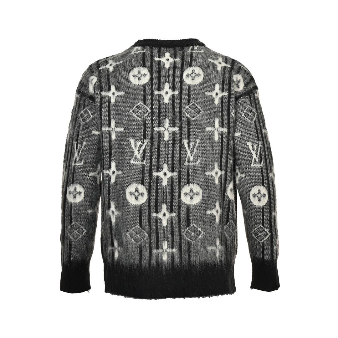 Louis Vuitton 24Fw all-over monogram jacquard blend mohair sweater