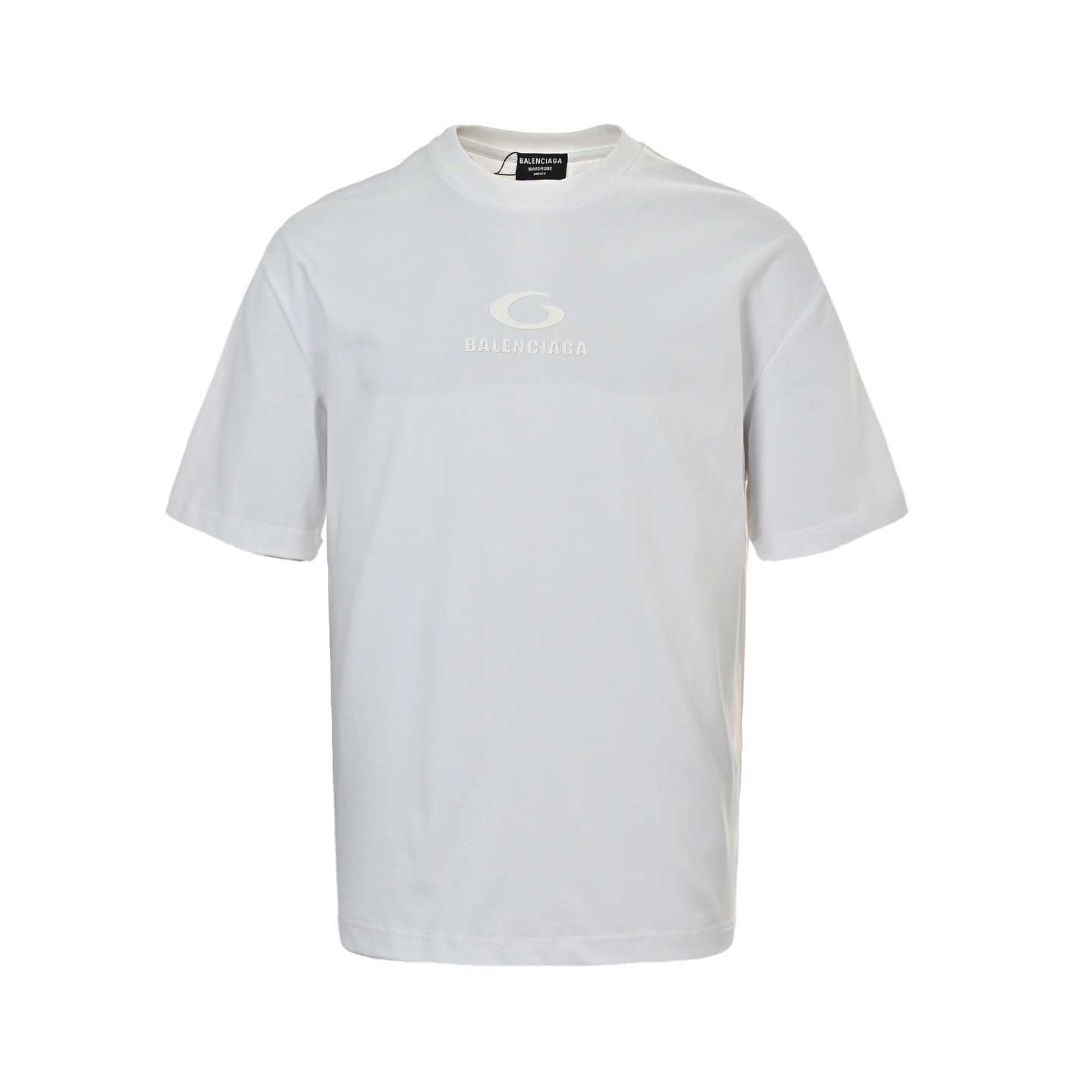 Balenciaga 25ss ring-stamped lettering logo short-sleeved shirt