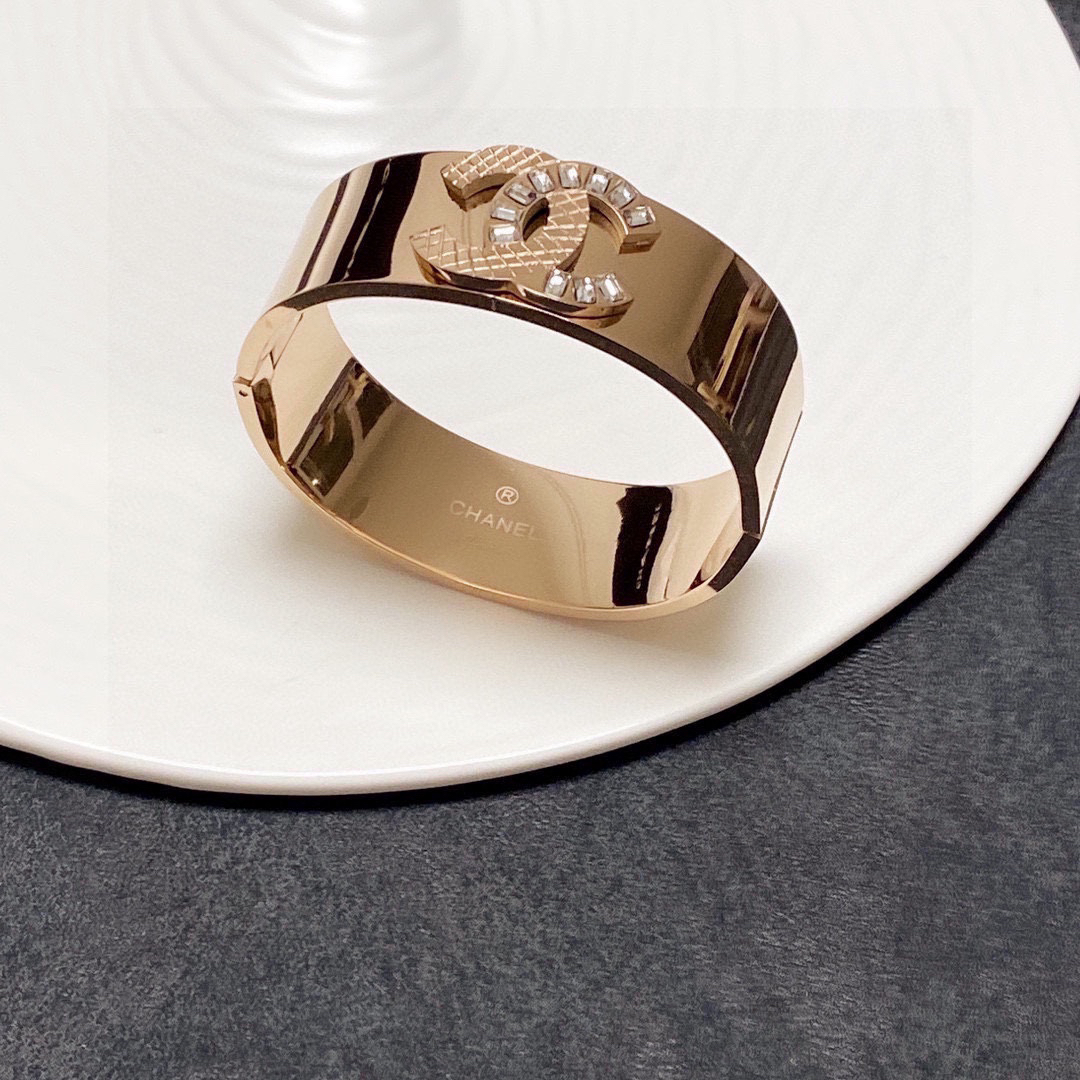 Chanel wide micro diamond bracelet