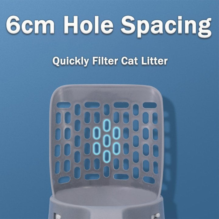 Cat Litter Scoop Integrated Detachable Deep Shovel Holder with Poop Sifting and Litter Bags