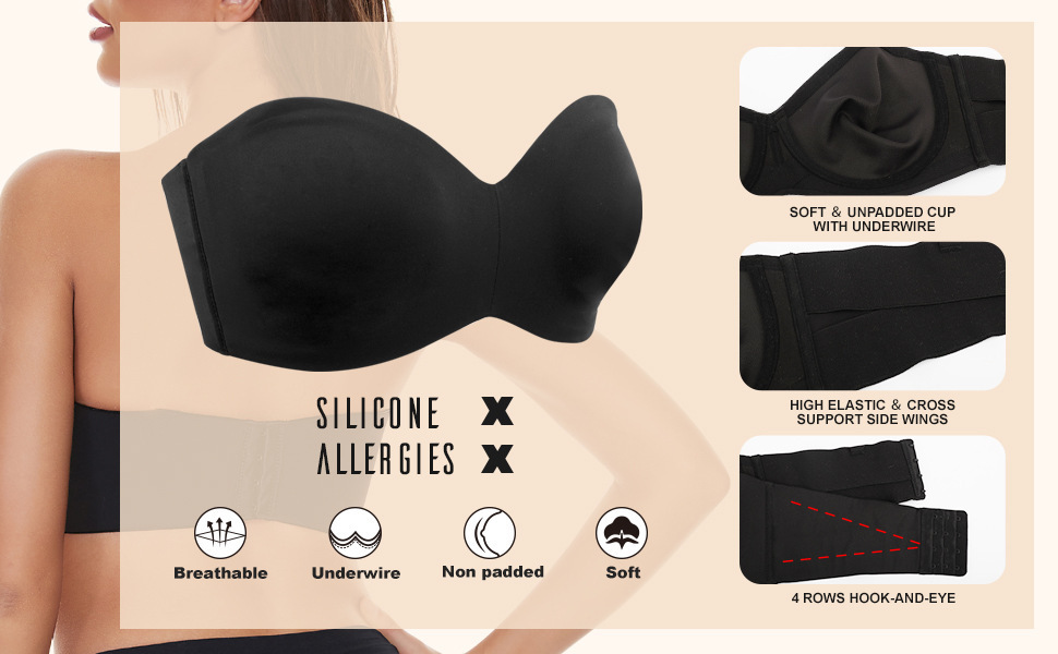💥Last Day Promotion-[SAVE 50% OFF]--Full Support Non-Slip Convertible Bandeau Bra--BUY 2 GET 10% OFF & FREE SHIPPING