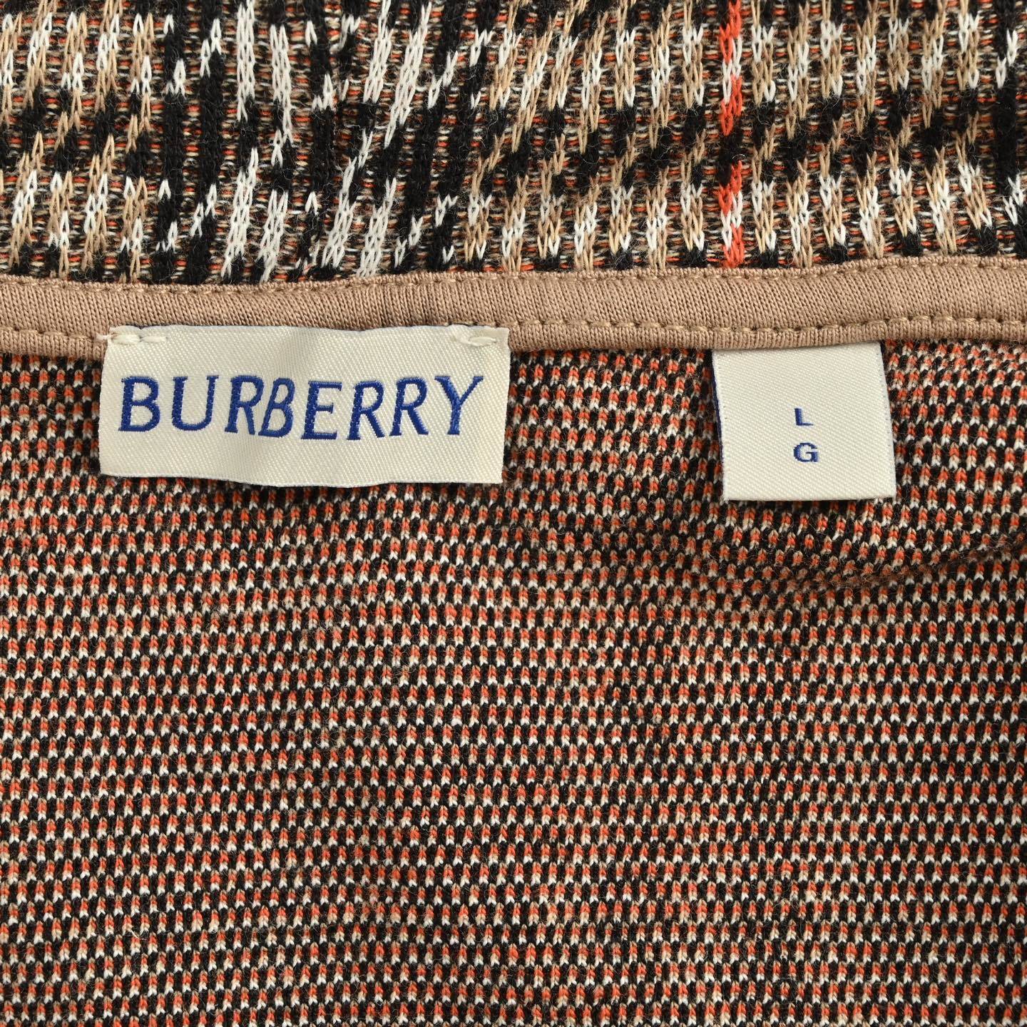 Burberry 25Fw Large Check Blend Knit Check Hooded Jacket