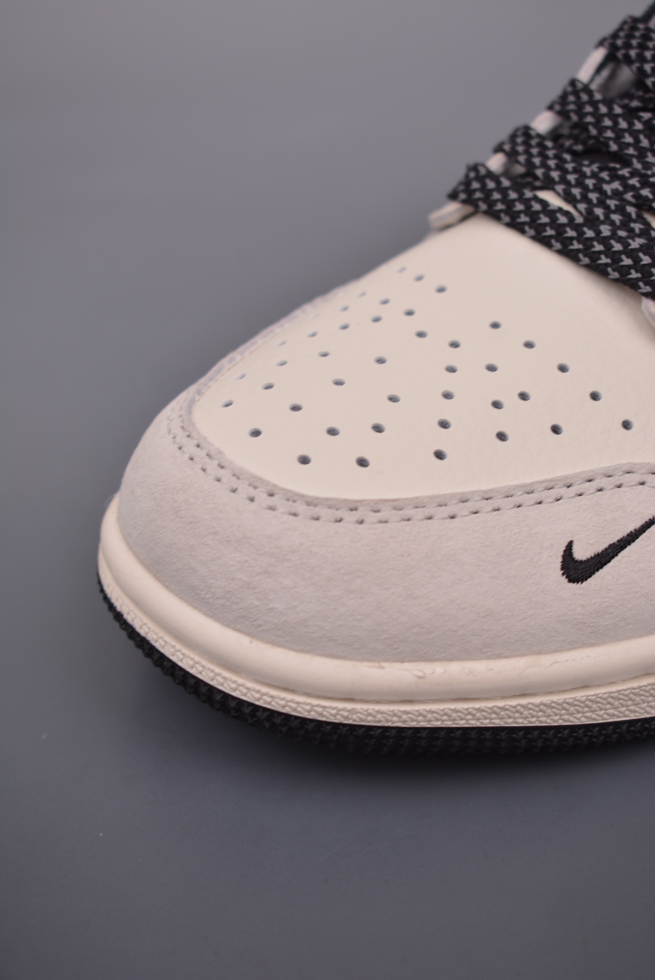 Stussy x Nike Air Jordan 1 Low OG Black, Beige and White Embroidery SJ9950-026