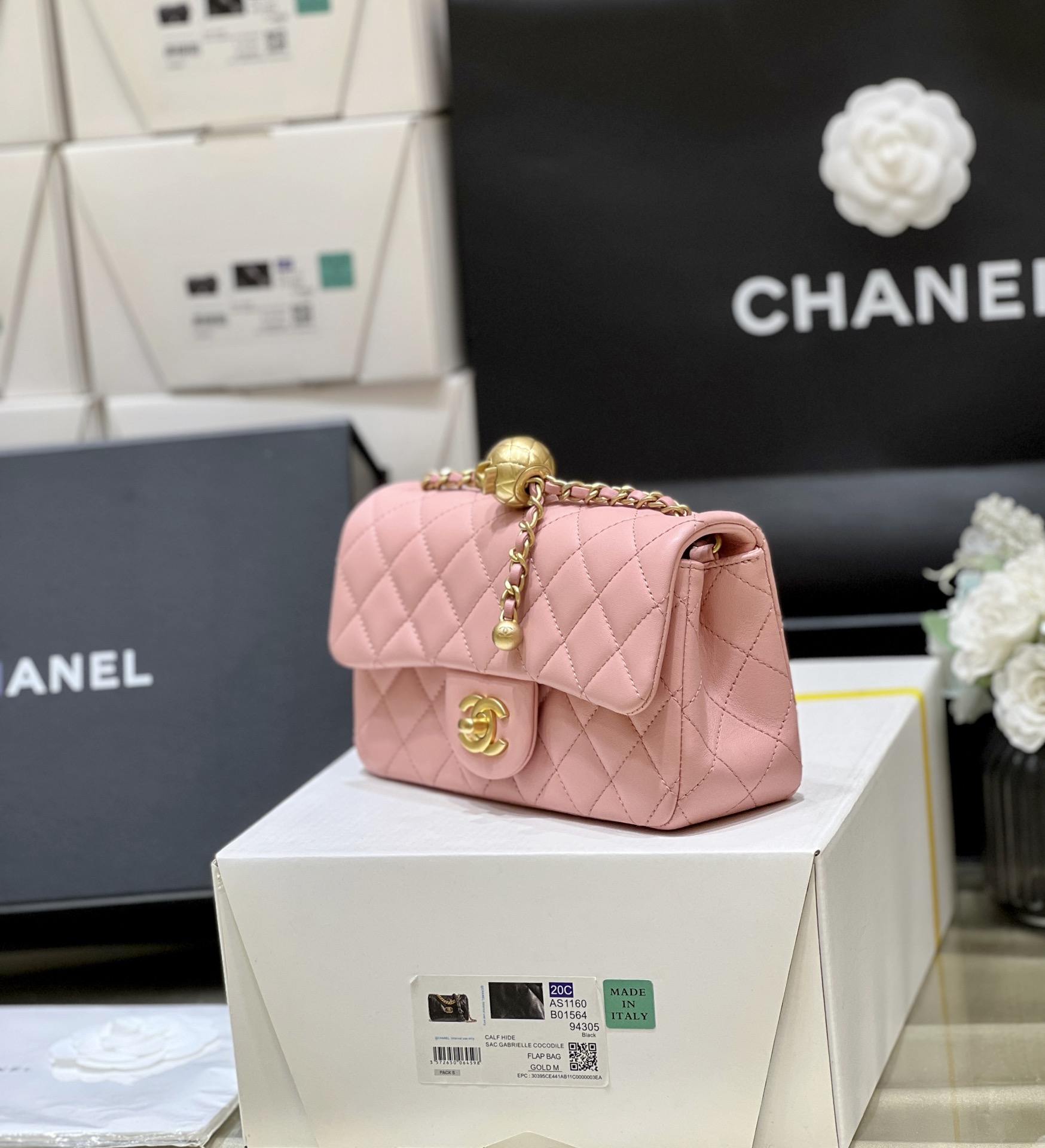 Chanel 23K cf mini chain bag AS1787