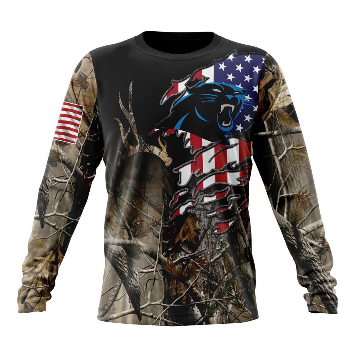 CAROLINA PANTHERS 3D HOODIE CAMO REALTREE HUNTING