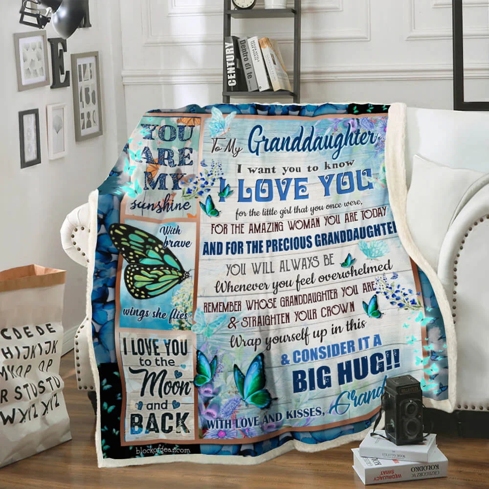 My Granddaughter, Always Be My Little Girl Sofa Throw Blanket