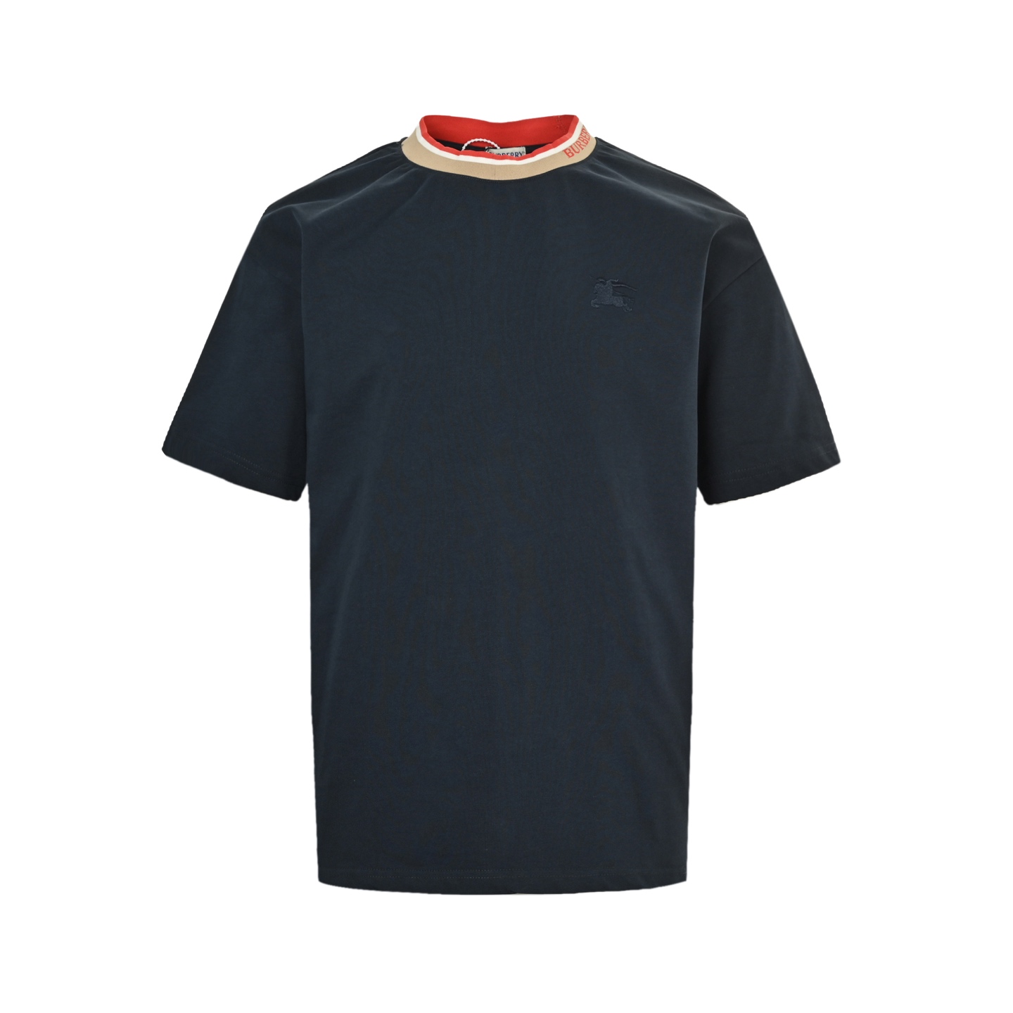 Burberry 25ss collar letter jacquard short sleeve