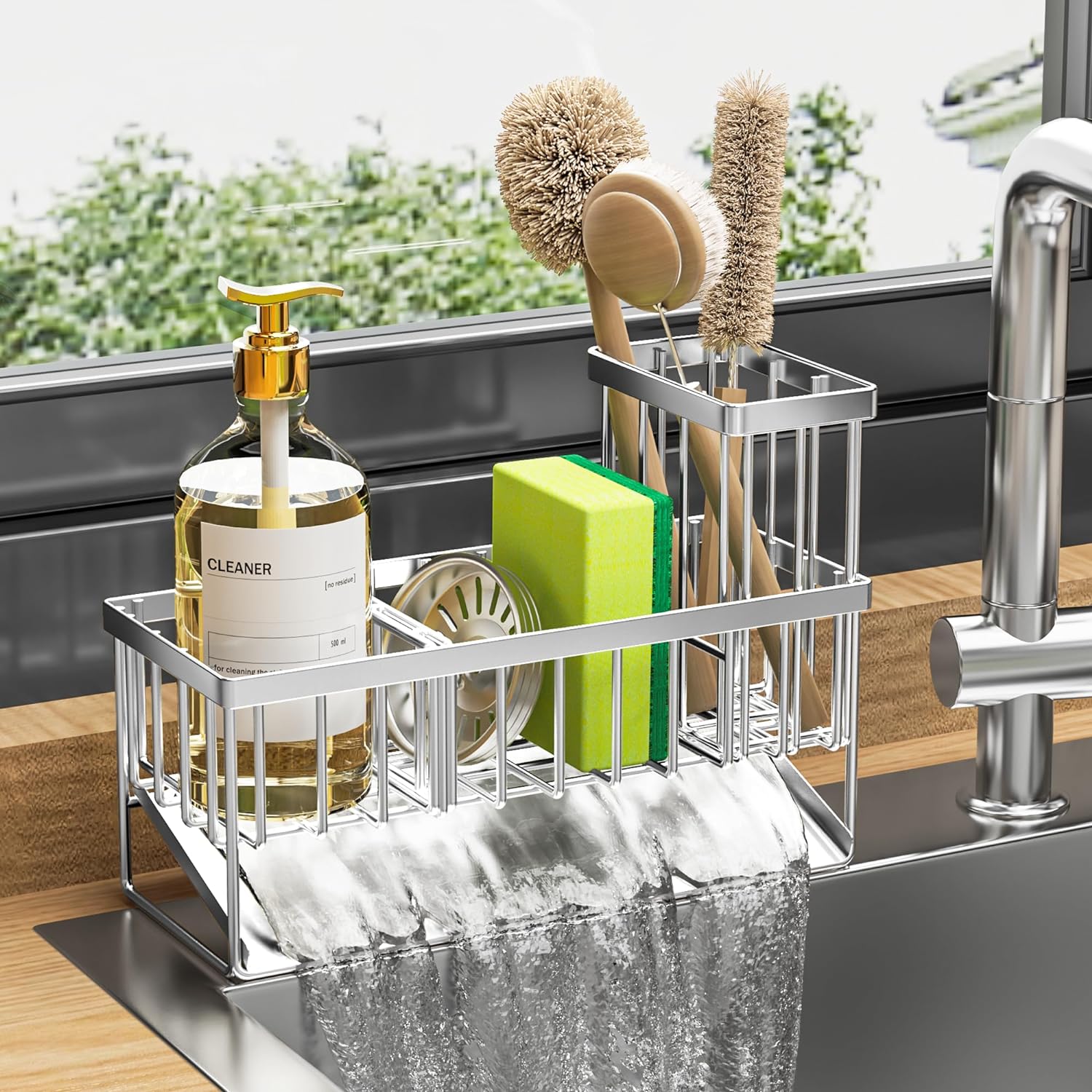 (2024 New Arrival-40% OFF)🎉Rustproof Kitchen Sink Organzier and Storage with Divider