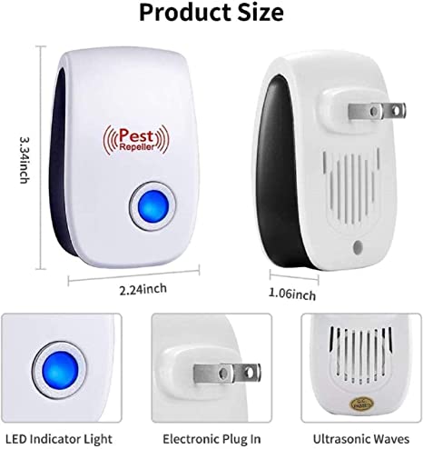 🔥Last Day Promotion-[SAVE 50% OFF]-🦟2023 Upgrated Ultrasonic Pest Repellent for Bugs Roaches Insects Mice Spiders Mosquitoes