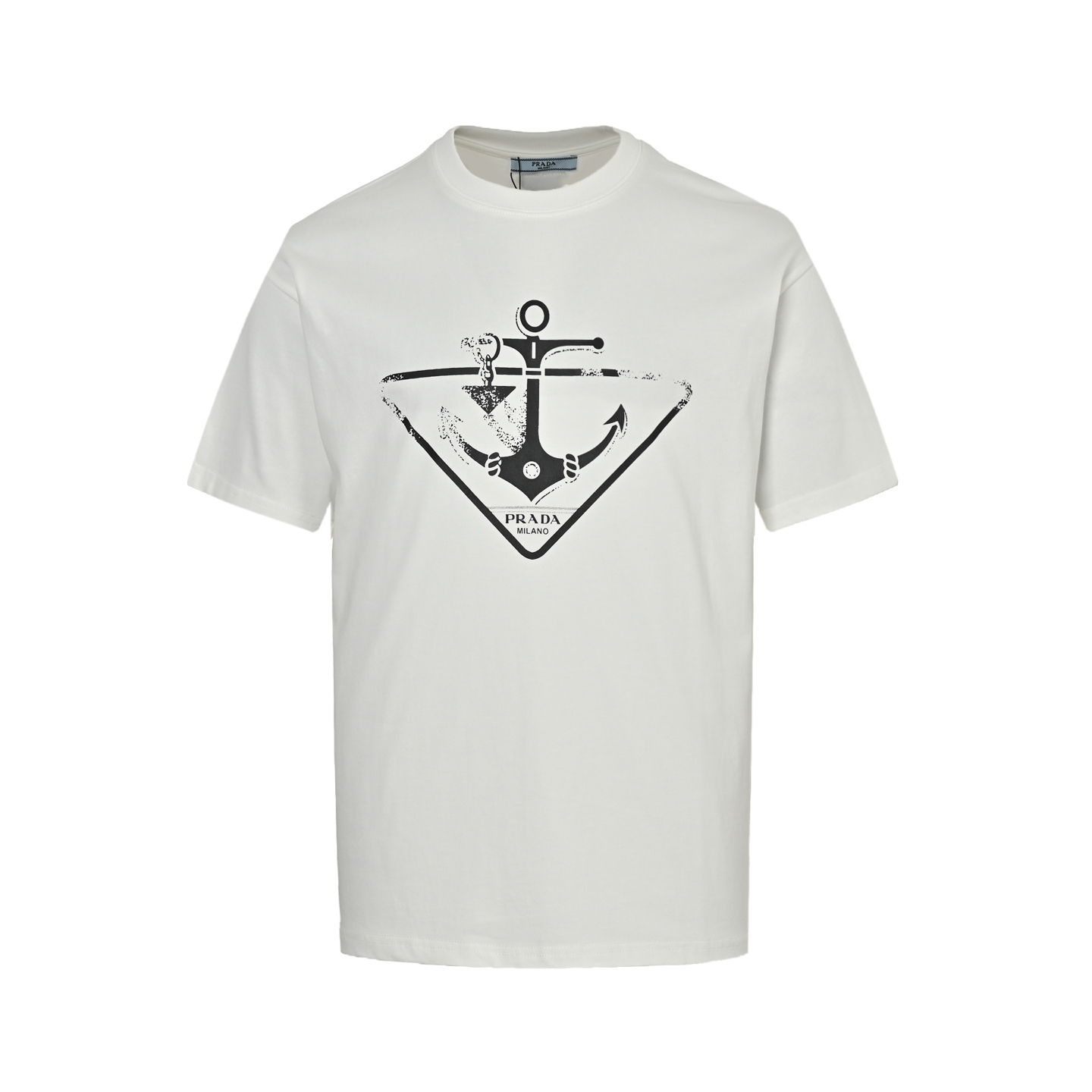 Prada 25ss anchor triangle print short sleeve