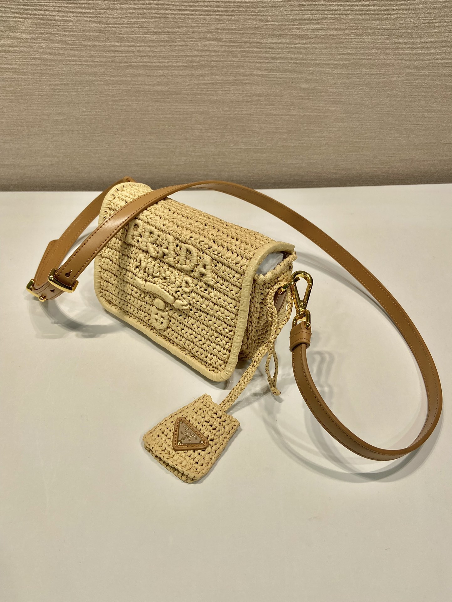 Prada Straw Crossbody Bag 1BD335