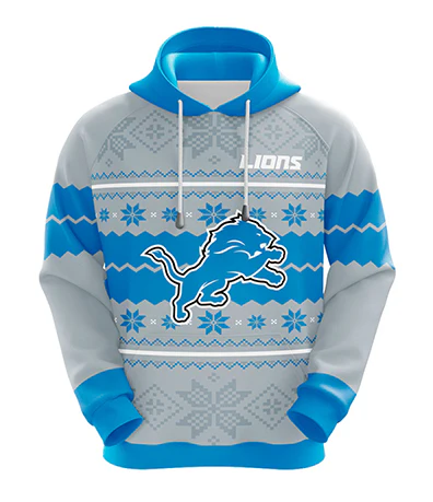 DETROIT LIONS 3D HOODIE XMAS01