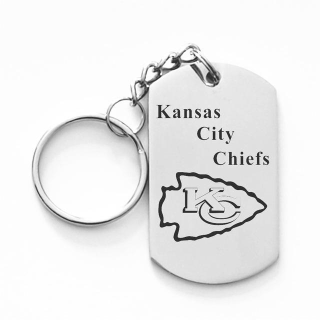 KANSAS CITY CHIEFS TITANIUM STEEL KEYCHAIN