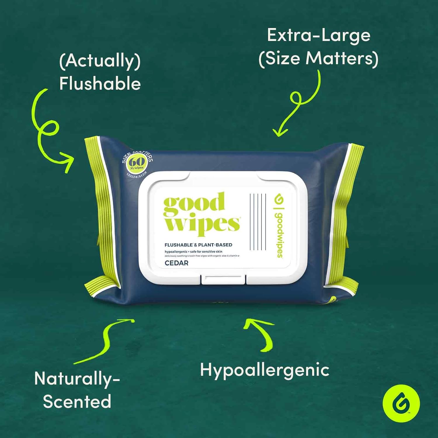 Goodwipes Flushable Butt Wipes Made w/Soothing Botanicals & Aloe – Soft & Gentle Wet Wipe Dispenser for Home Use, Septic & Sewer Safe – Largest Adult Toilet Wipes – Lavender, 360 count (6 packs)