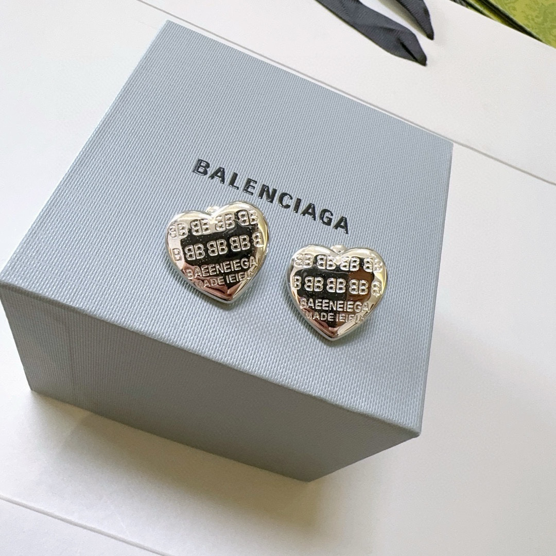 Balenciaga Baby Heart Earrings