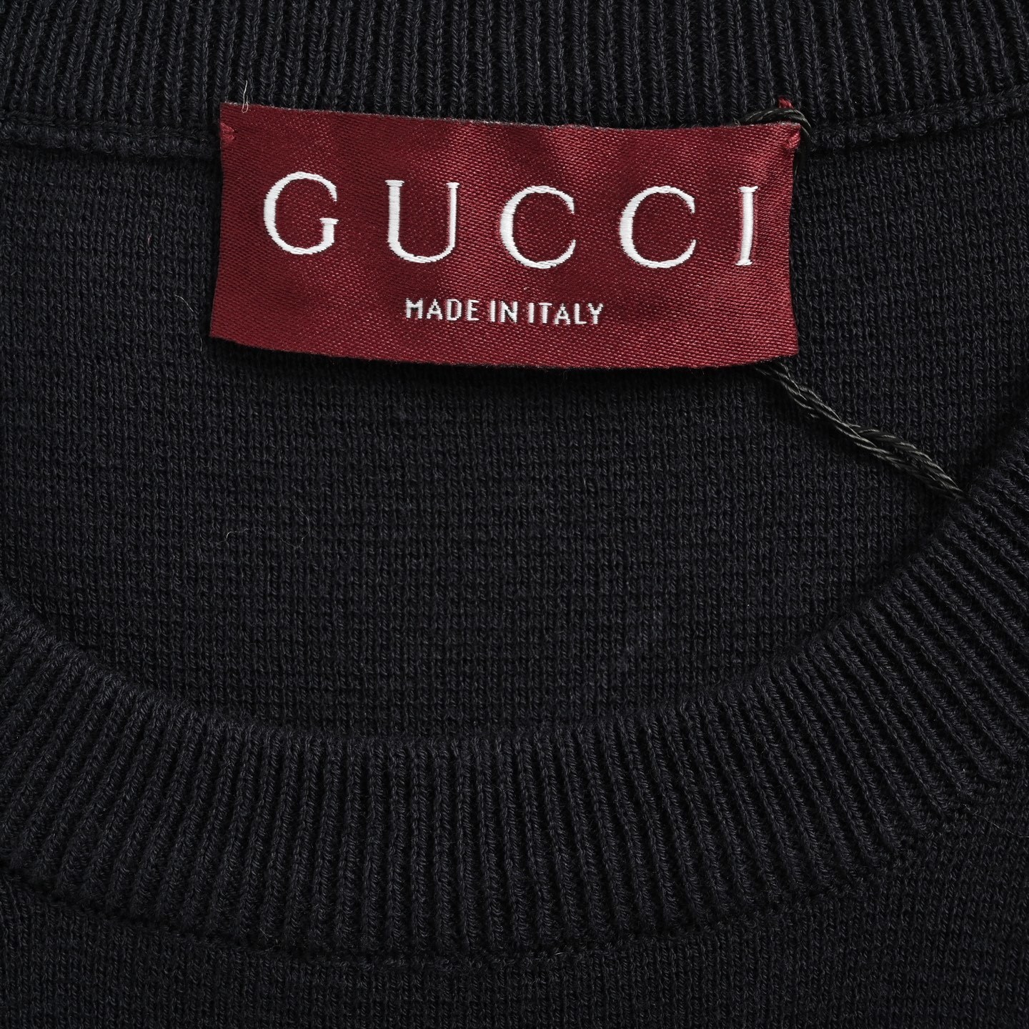 Gucci 25Fw hem intarsia knit crewneck sweater
