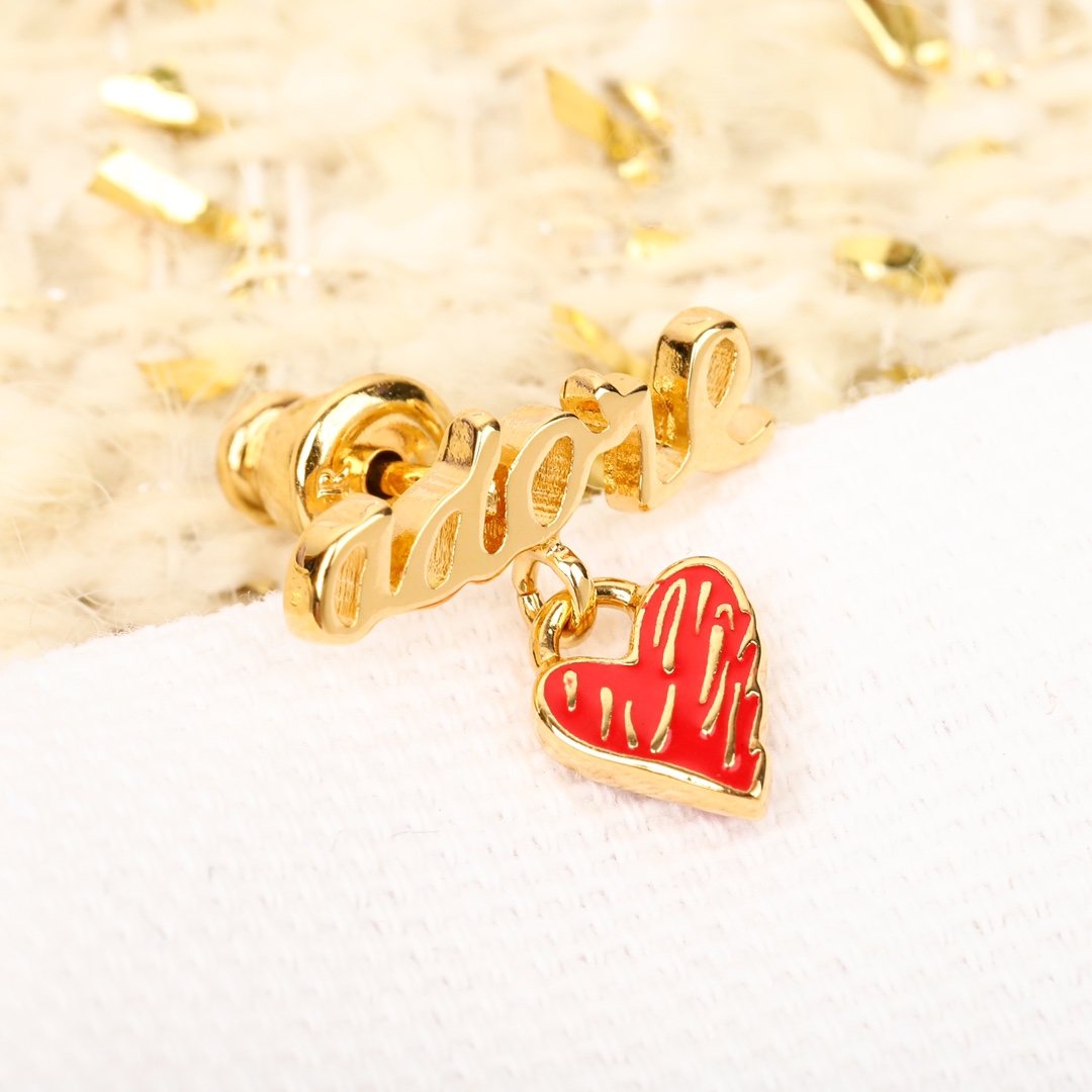 Dior CD Heart Earrings