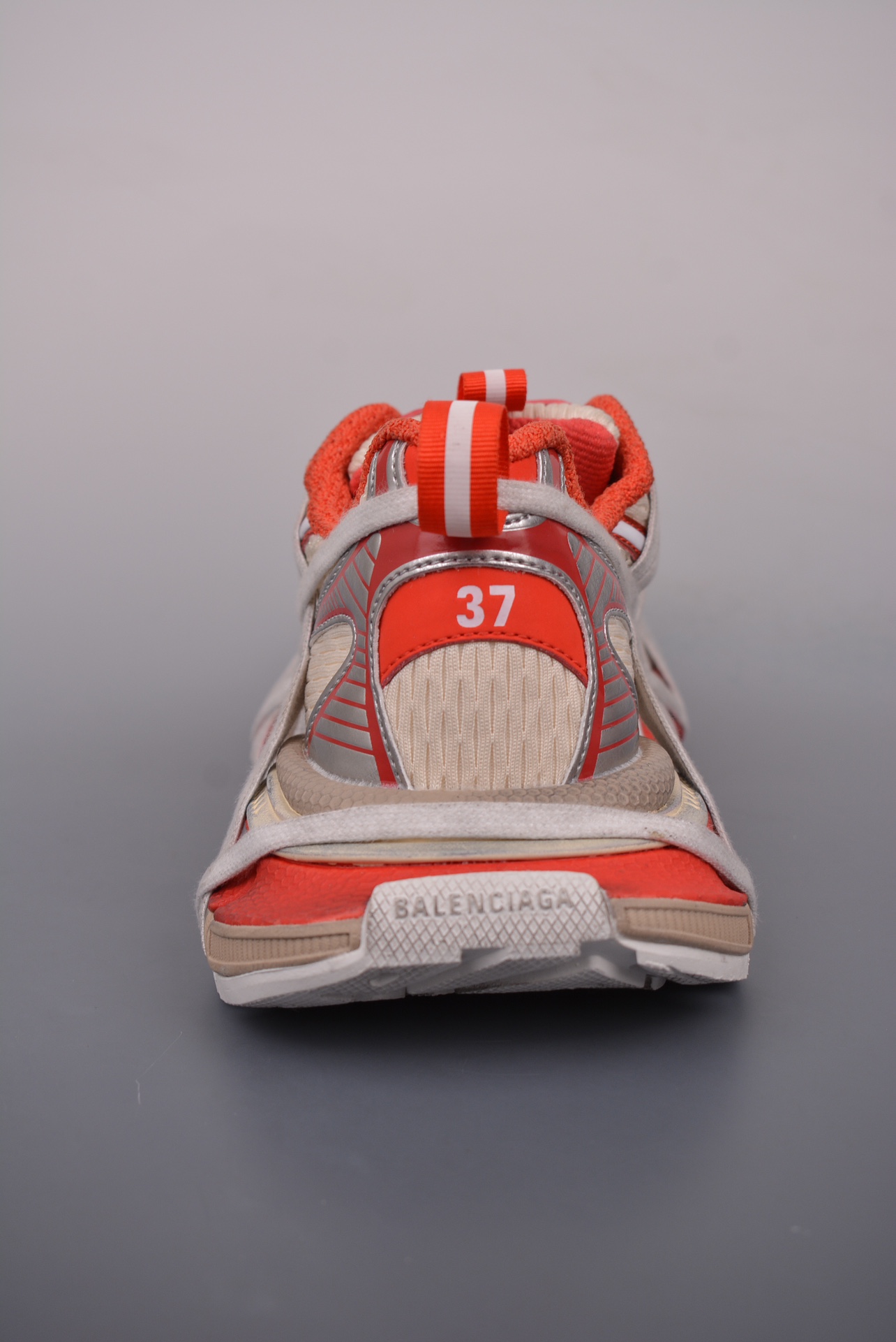 Balenciaga new 3XL lace-up trendy running shoes orange