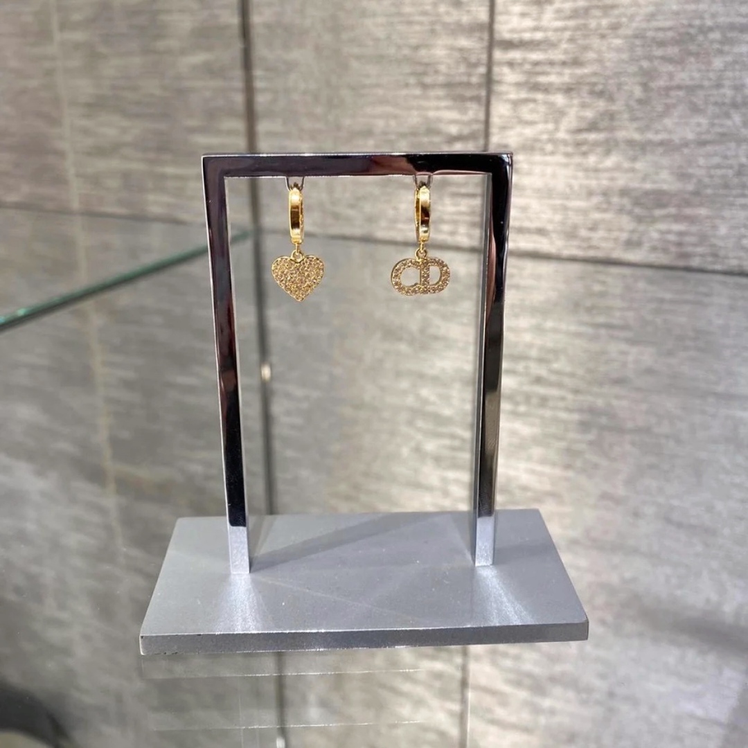 Dior Diamond Heart Earrings
